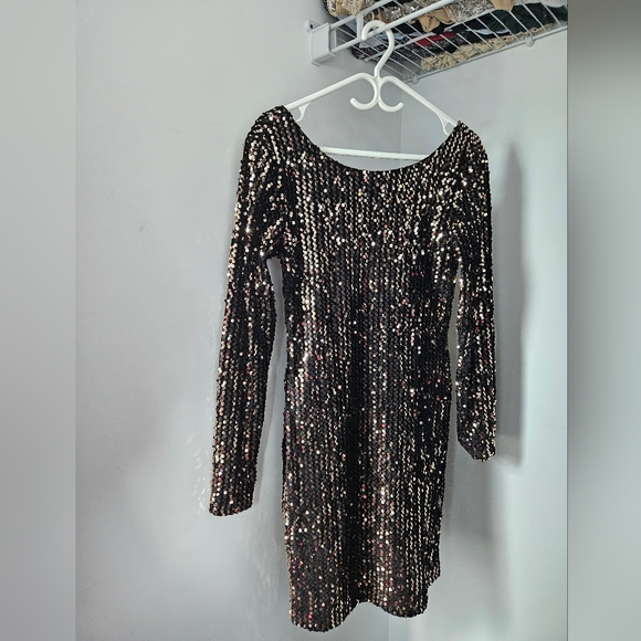 BNWT Only Golden Sequinned Dress - Picture 2 of 10